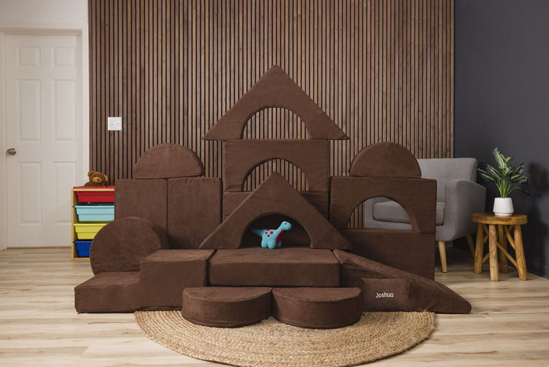 FoamOh Super Castle Play Sofa with a Triangle Ramp, Steps and a Circle