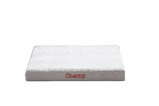 FoamOh! Wag-Oh! - Faux Fur Small / Light Grey FoamOh Pet Bed - Faux Fur