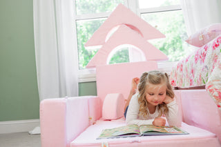 FoamOh! Castle Couch Pink FoamOh Castle Sofa