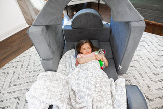 FoamOh! kids furniture Castle Couch Dark Grey FoamOh Castle Sofa
