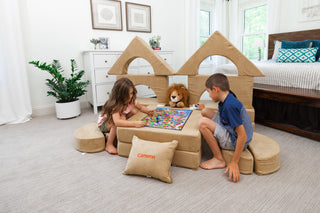 FoamOh! Castle Couch for toddlers Sand FoamOh Castle Sofa