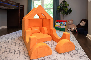 FoamOh! Nooknük Castle Couch Orange FoamOh Castle Sofa