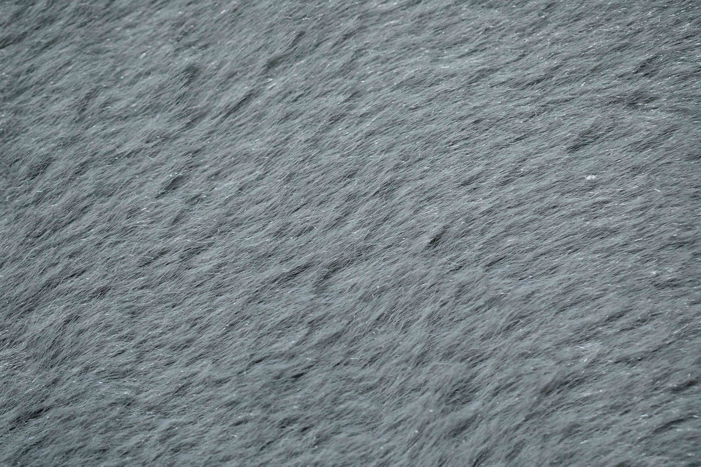 FoamOh! Faux Fur Dark Grey FoamOh Headboard/Daybed Queen Combo