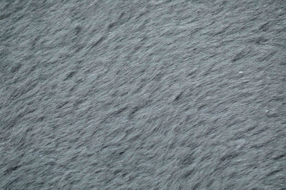 FoamOh! Faux Fur Dark Grey FoamOh Headboard/Daybed Queen Combo